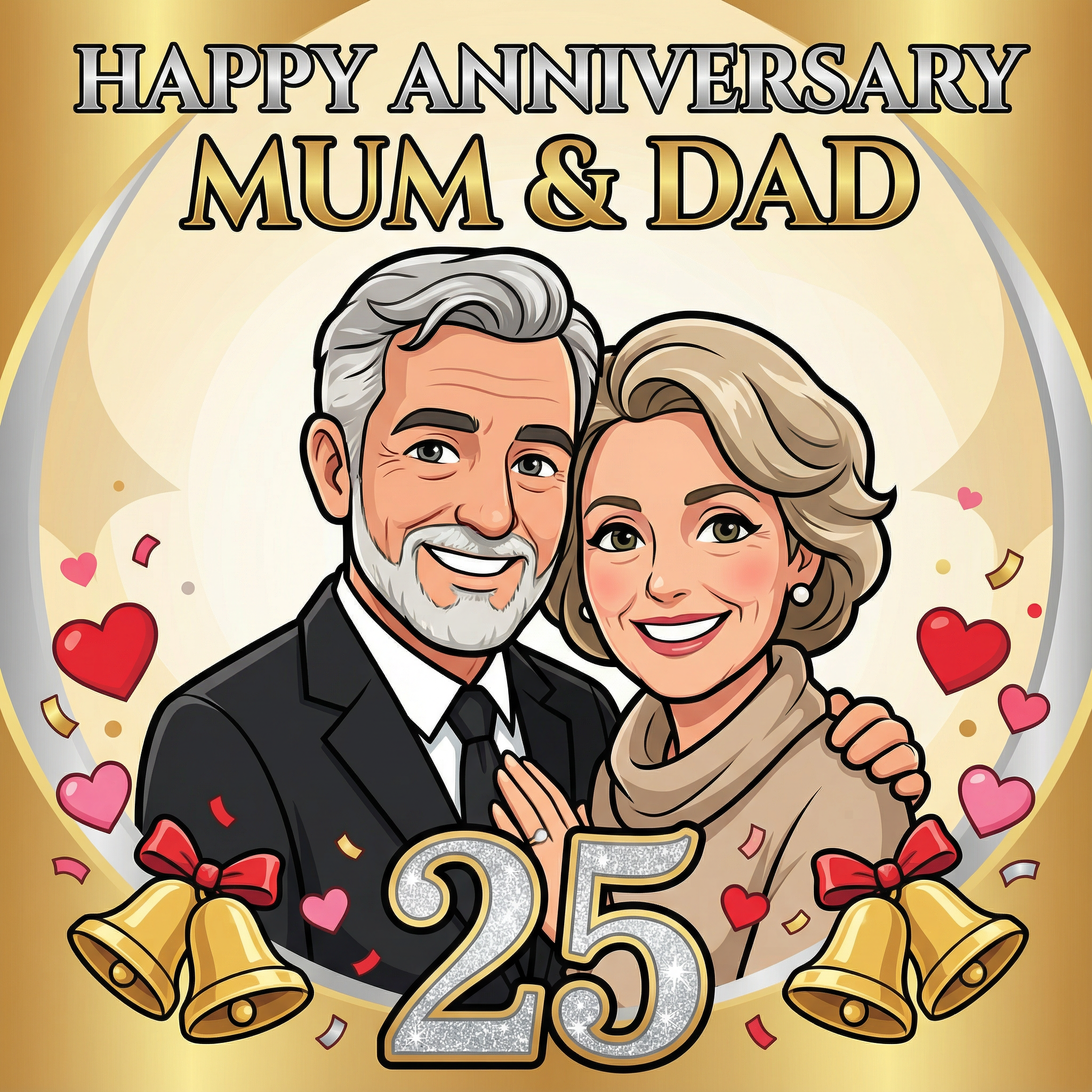 Face swap anniversary card idea