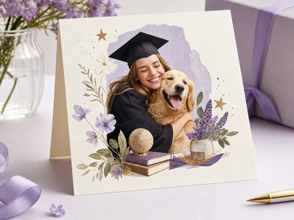 Warm congratulations card packed with proud details card idea