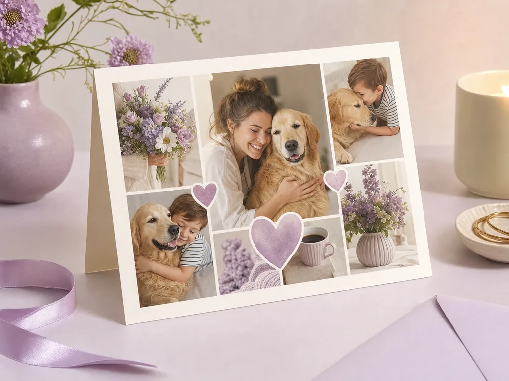 Warm thank you card packed with thoughtful details card idea