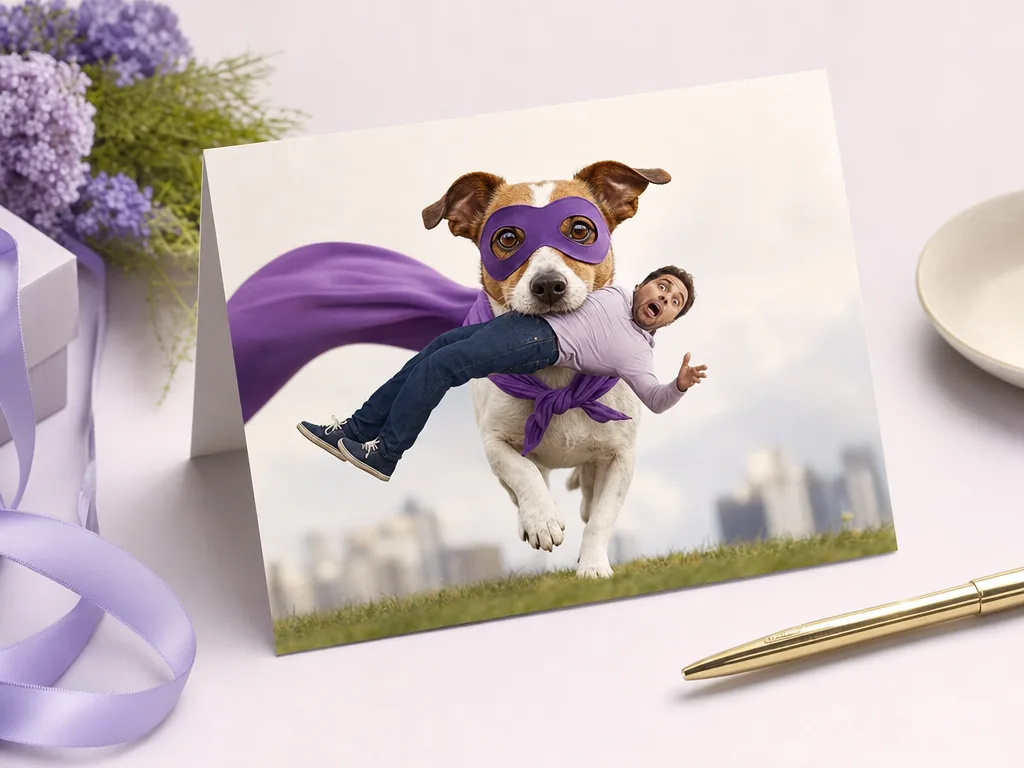 Funny thank you card for saving the day card idea