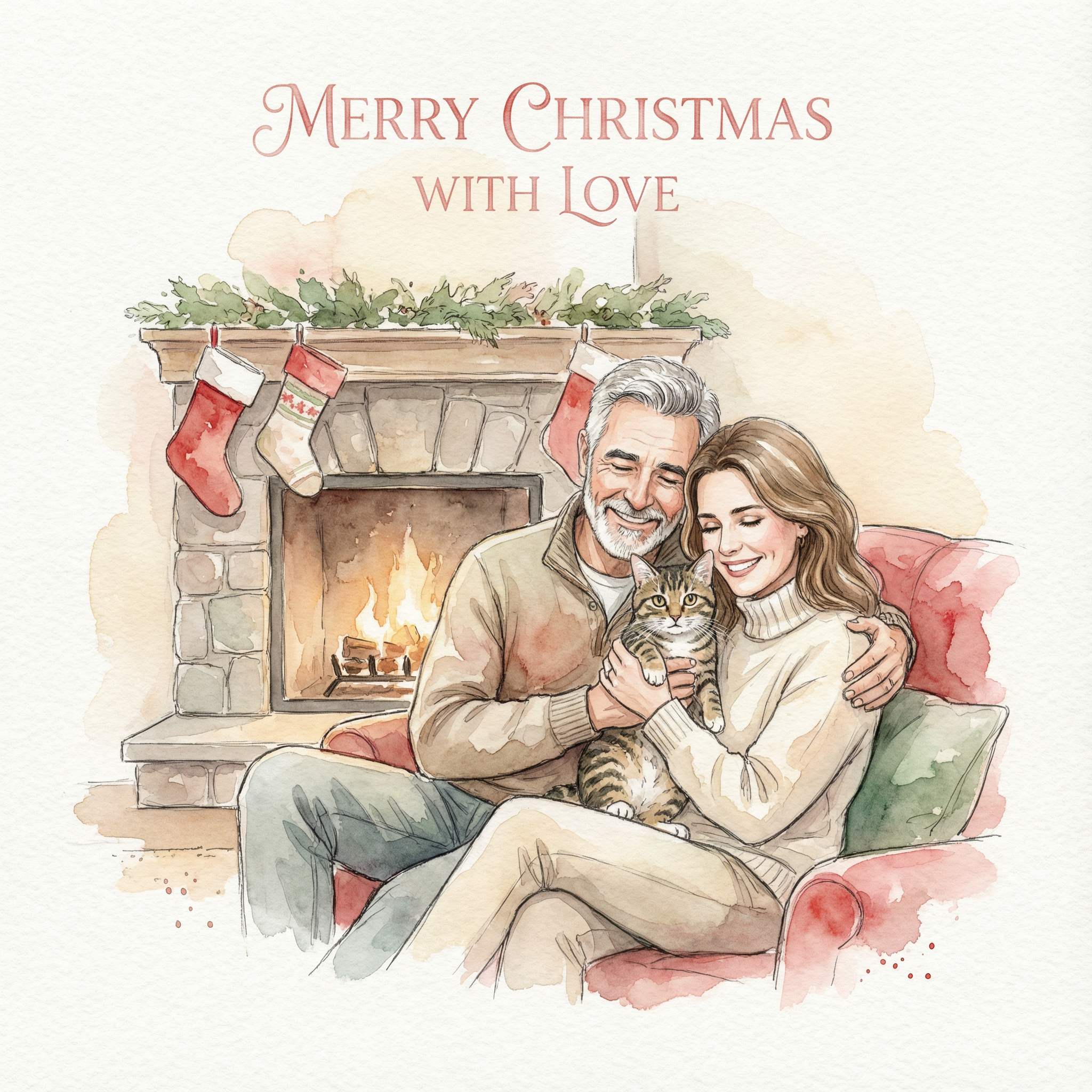 Couple Christmas card idea