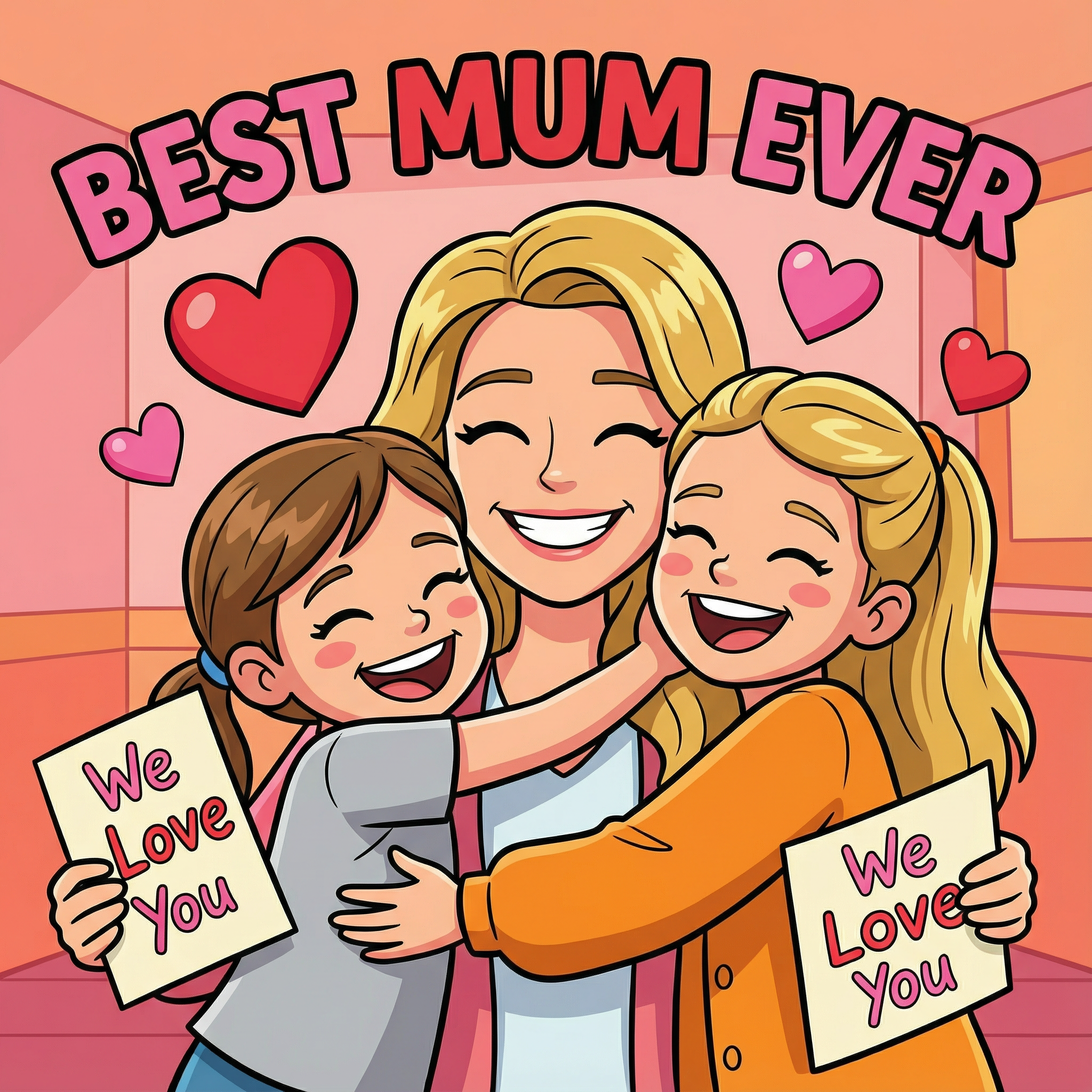 Family mother's day card idea