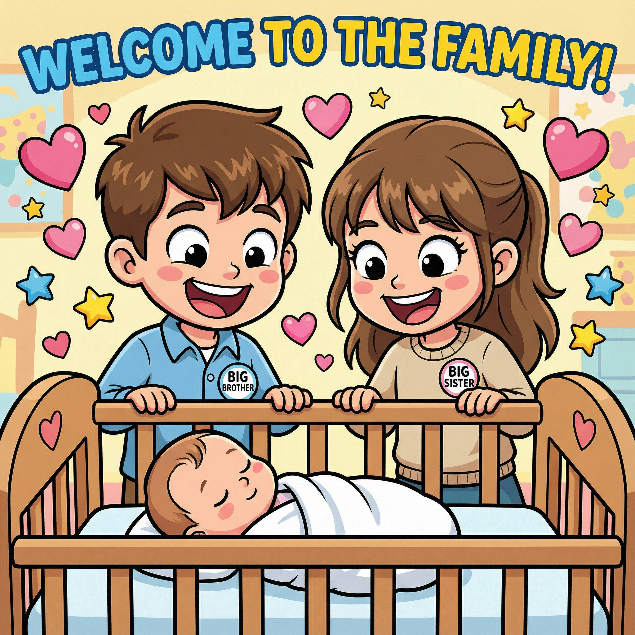 Face swap new baby card idea