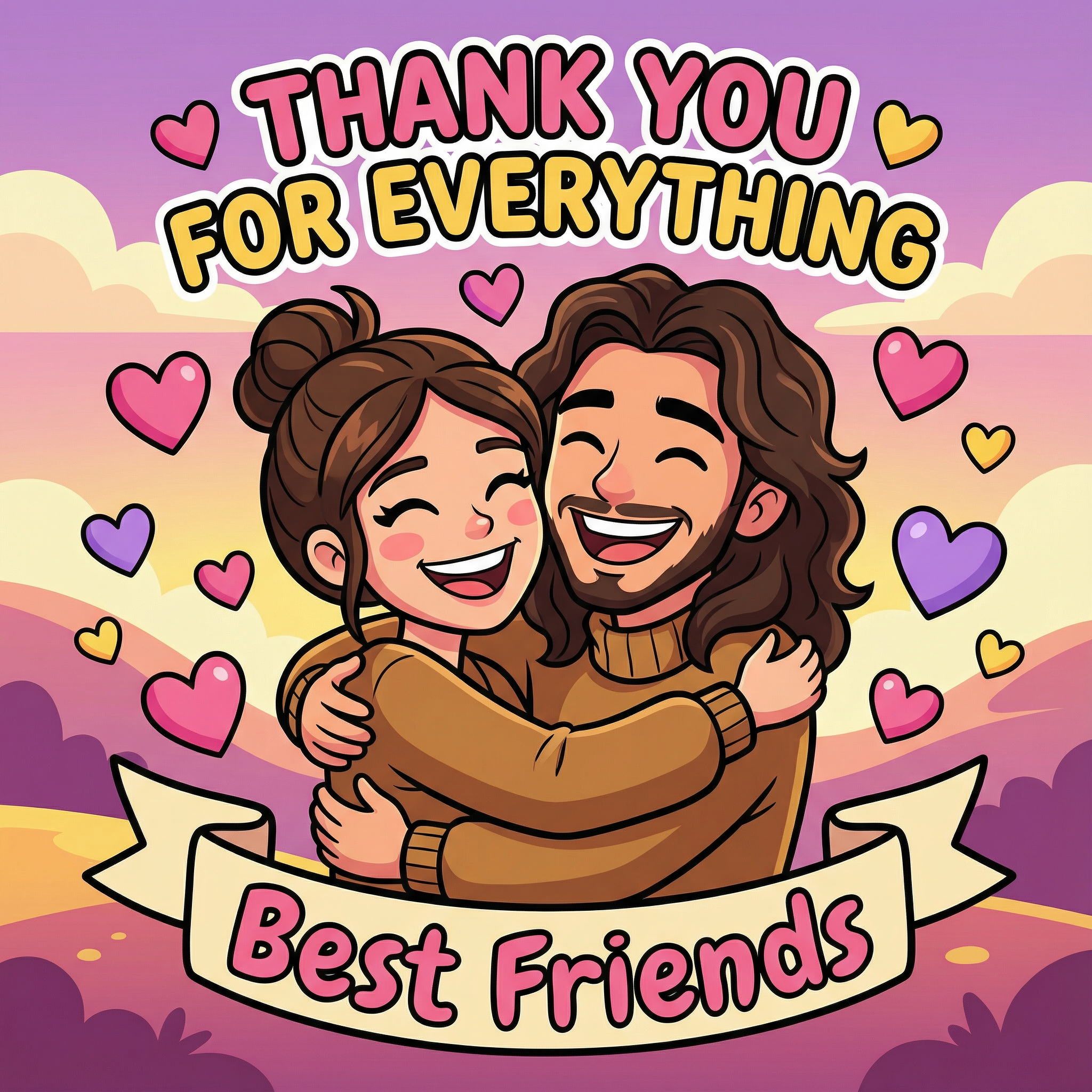 Face swap thank you card idea