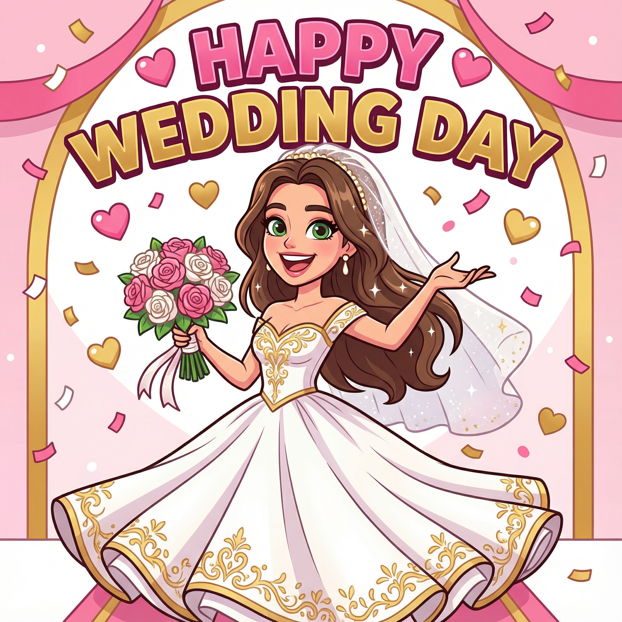 Face swap wedding card idea