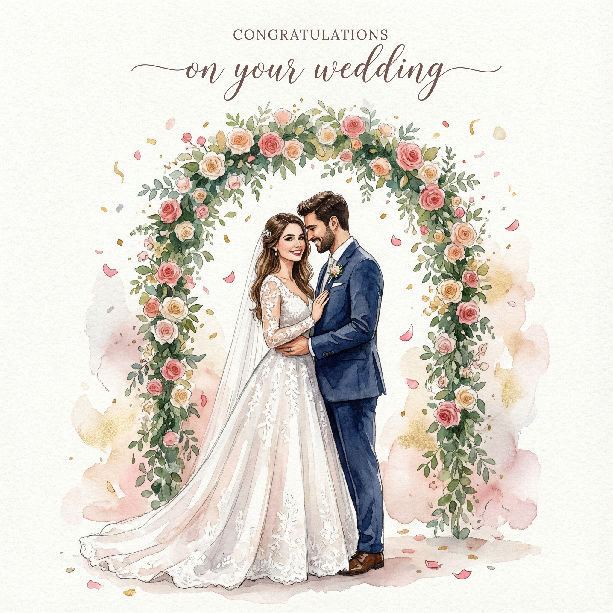 Family wedding card idea