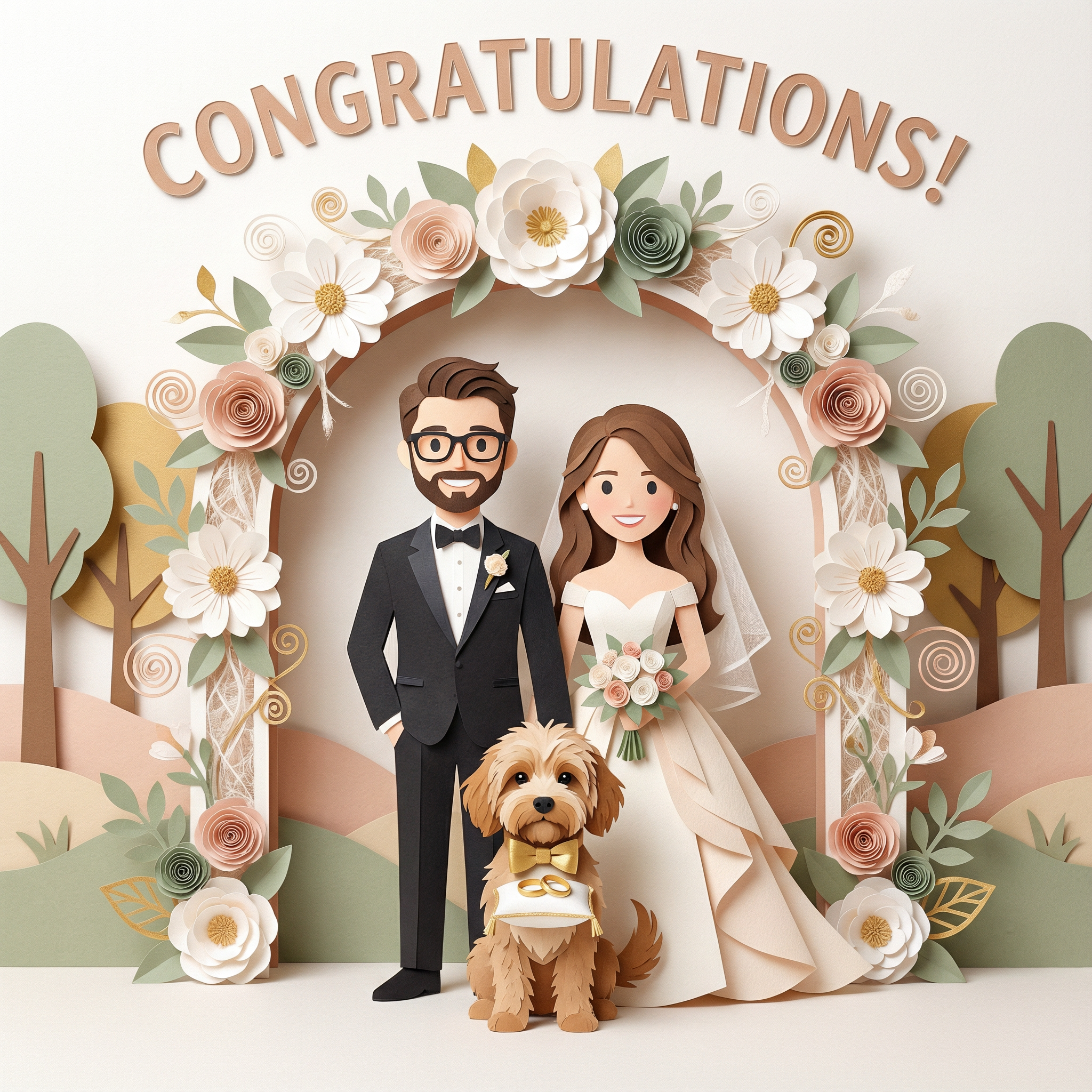 Pet wedding card idea